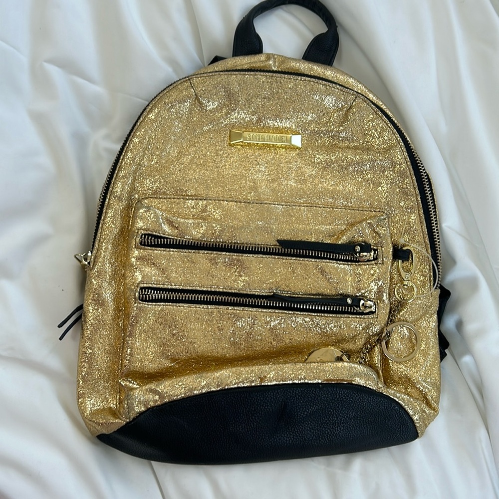Mini gold Steve Madden backpack